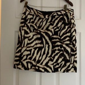 Black zebra print Ann Taylor skirt